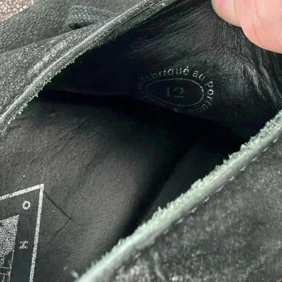 John Fluevog mens chukka boots size 12 black nubuck leather hipster grunge punk - Picture 9 of 12